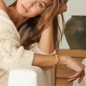 NWT Amber Sceats Emery Bracelet 24K GOLD PLATING.